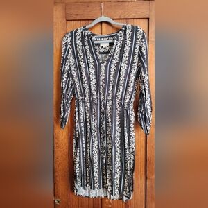 Loft Outlet Floral Striped Dress